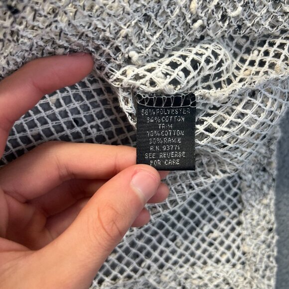 1X Gypsy‎ Boho Hippie Open Front Open Weave Jacket from Mirror Image Women's - Picture 9 of 11